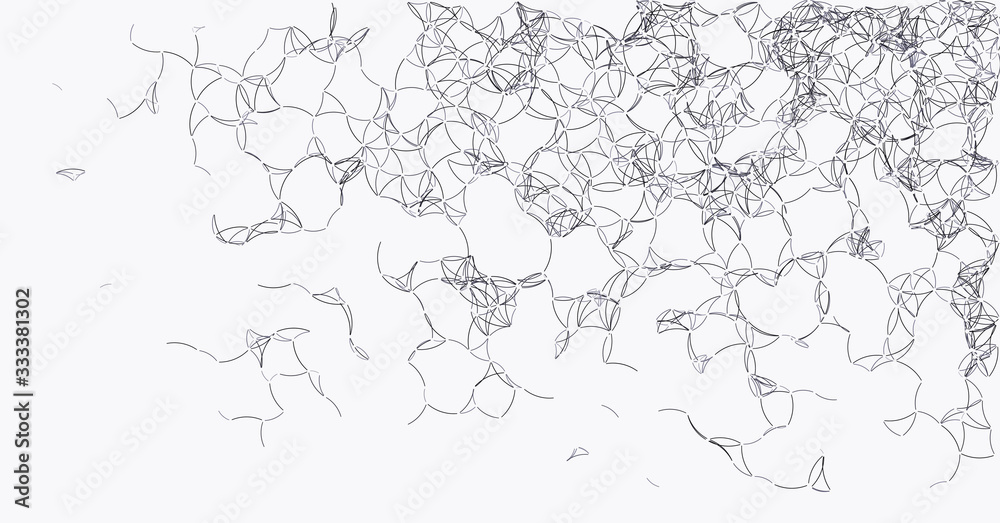 Fototapeta premium Procedural Art Network Mesh background illustration