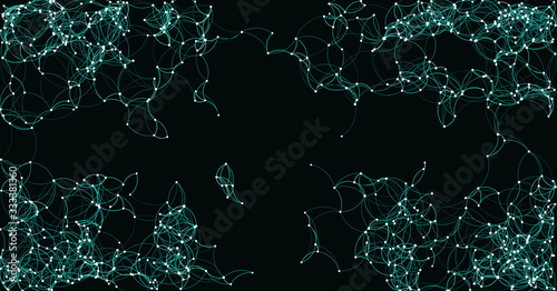 Procedural Art Network Mesh background illustration