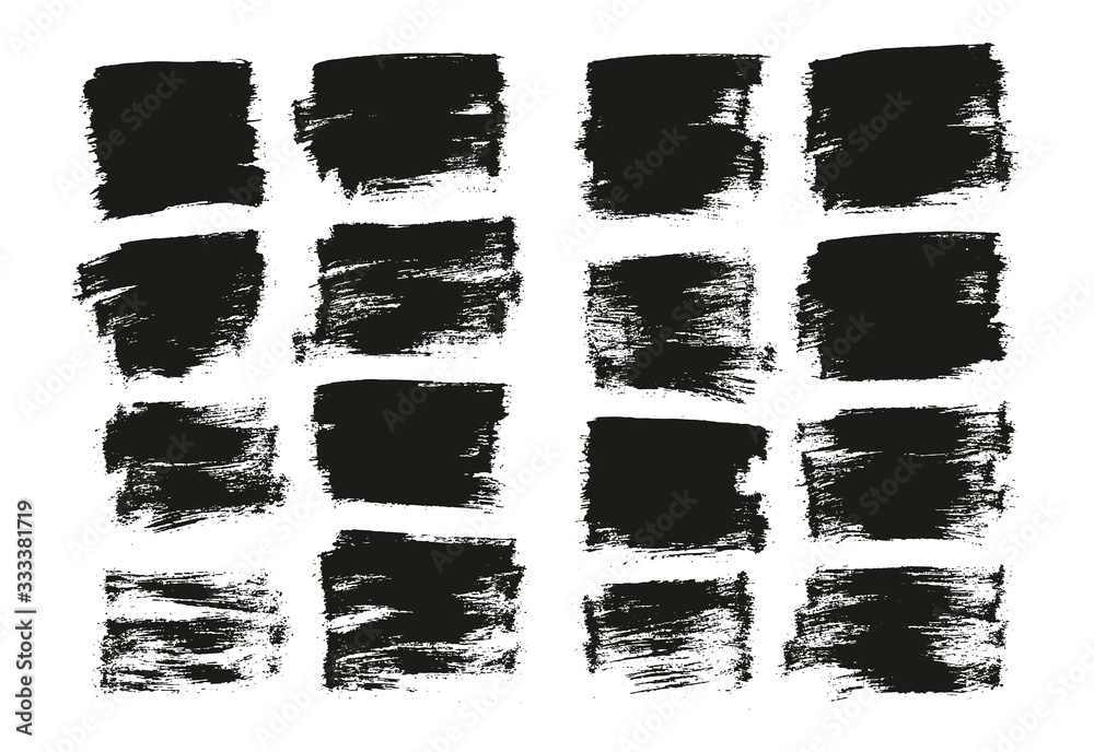 Flat Paint Brush Thin Half Background High Detail Abstract Vector Background Set Flat Paint Brush Thin Half Background High Detail Abstract Vector Background Set