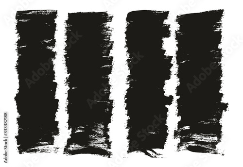 Flat Paint Brush Thin Half Background High Detail Abstract Vector Background Set 
