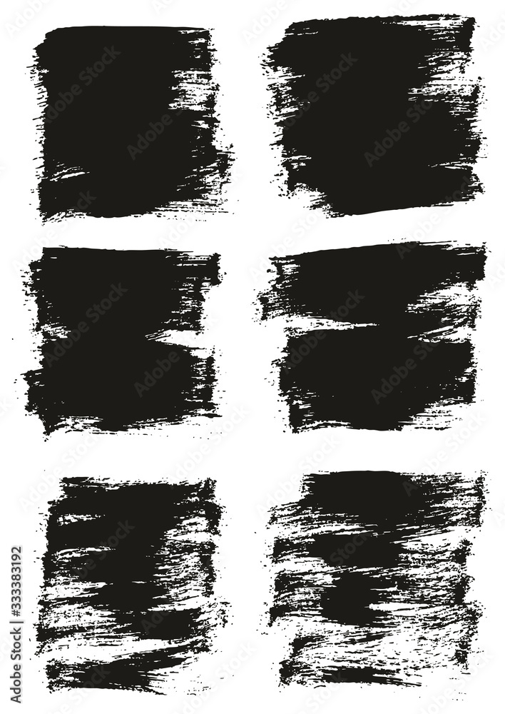 Flat Paint Brush Thin Half Background High Detail Abstract Vector Background Set Flat Paint Brush Thin Half Background High Detail Abstract Vector Background Set