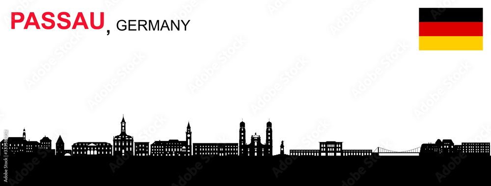 Obraz premium Passau Silhouette