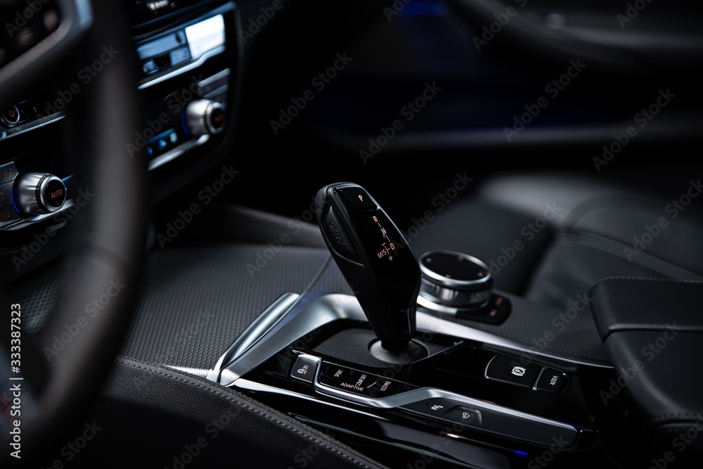 Automatic transmission change lever. Modern car