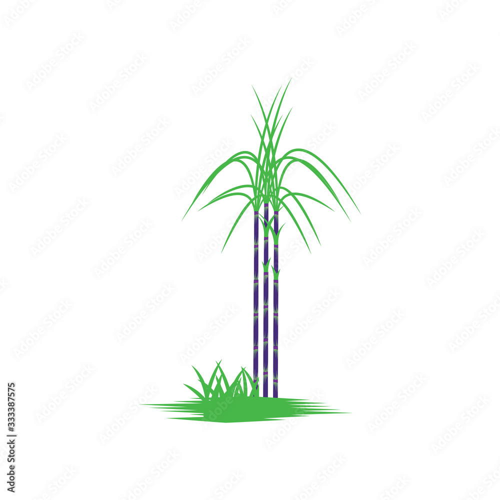 Naklejka premium Sugar cane Logo Template vector symbol