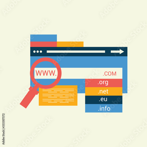 Domain Name Registration concept
