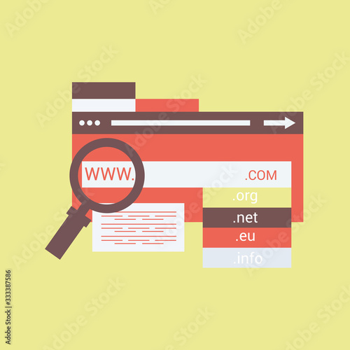 Domain Name Registration concept