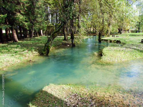 Spring cave and creek Baracevac or Izvor spilja i potok Baracevac (Significant landscape Barac caves or Znacajni krajolik Baraceve spilje) - Rakovica, Croatia photo