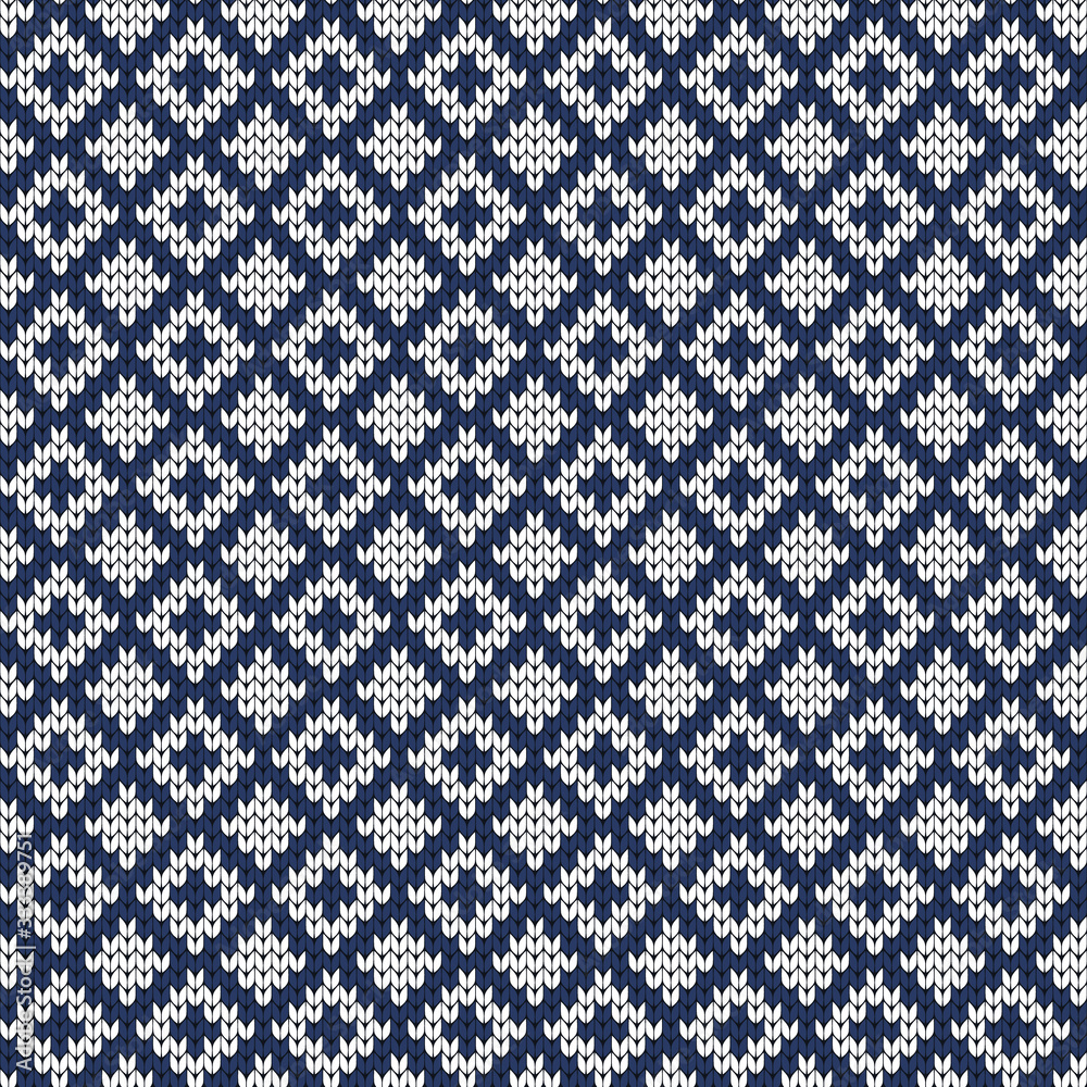 Knitted small geometric seamless pattern