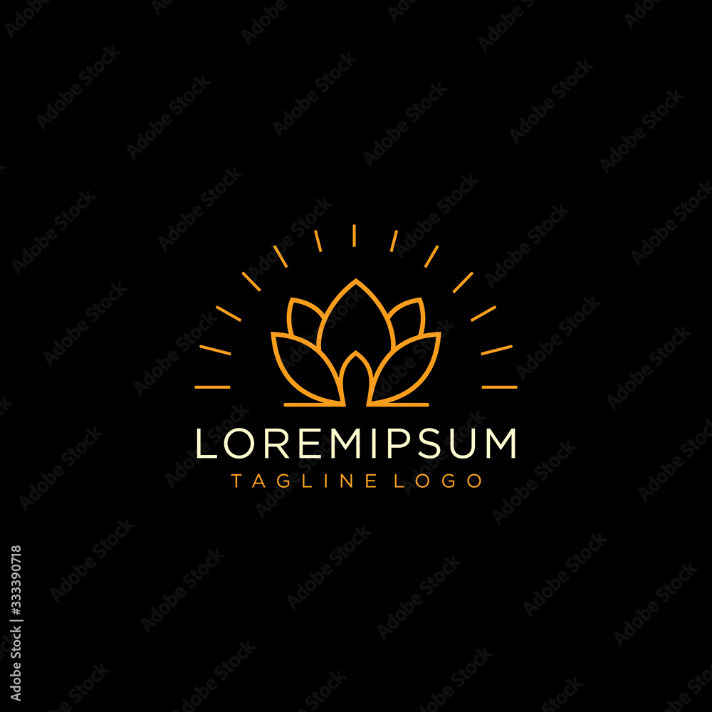 Fototapeta premium Elegant lotus logo design template