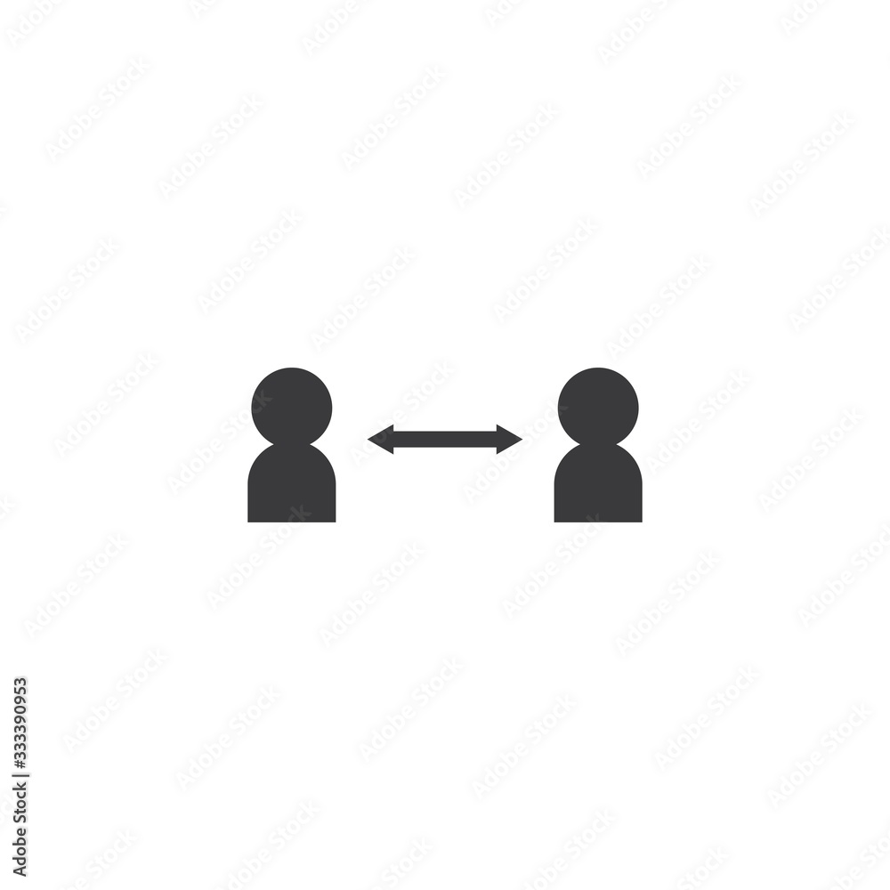 Social distancing icon Social distancing icon