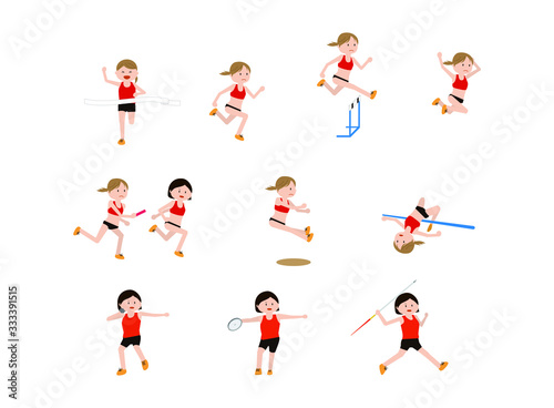  athletic sports; track and field; athletics, girl