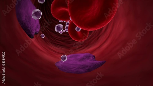 Biomedical animation of hyperglycemia. photo