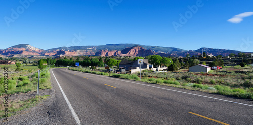 Entering the town of Torrey, Utah photo