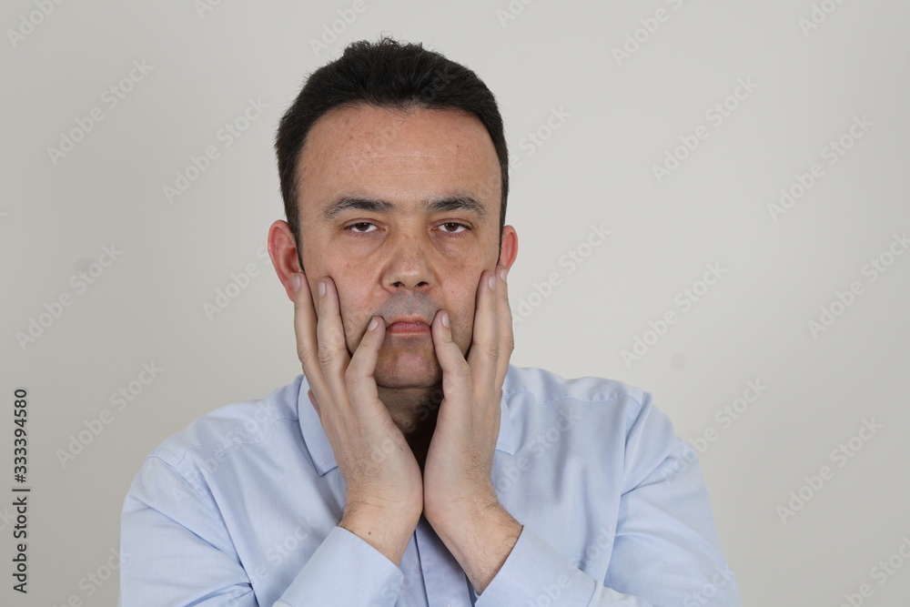 business man shows various facial expressions business man shows various facial expressions