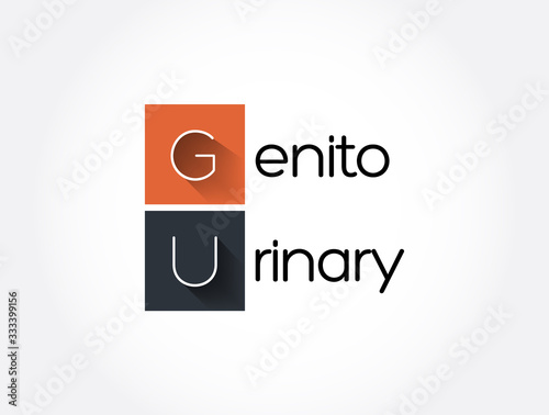 GU - Genitourinary acronym, concept background