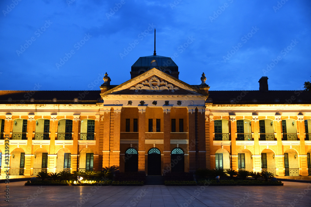 Fototapeta premium Xinhai Revolution Museum, light up