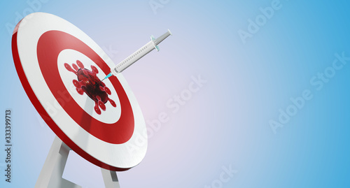 Photography The goal of conquering the Coronavirus 19 virus is a vaccine