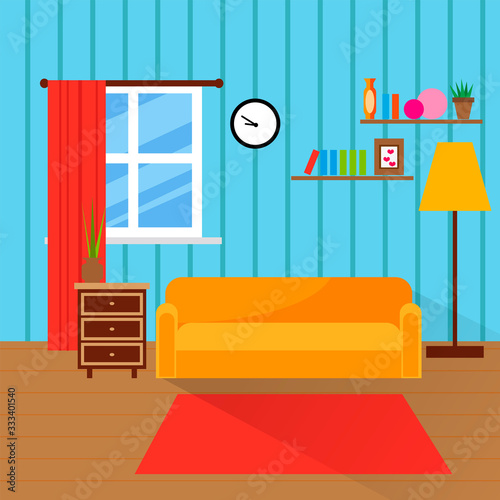 flat room empty vector eps 10 design