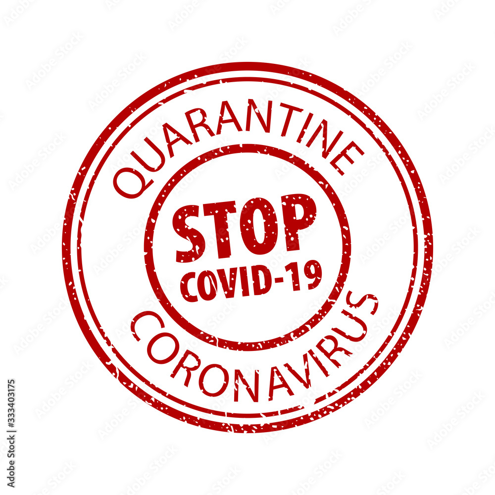 STOP COVID-19 grunge rubber stamp on white background. Quarantine coronavirus grunge framed seal stamp isolated. Stock vector. EPS10 STOP COVID-19 grunge rubber stamp on white background. Quarantine coronavirus grunge framed seal stamp isolated. Stock vector. EPS10