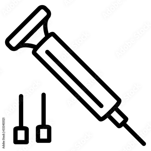 soccer ball hand pump with bunch of needles concept vector icon design, baseball and football Equipment on White Background,