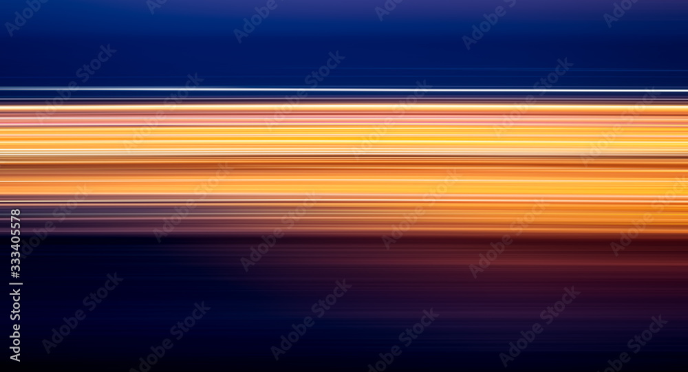 Abstract yellow and red light trails in the blue background Stock ...