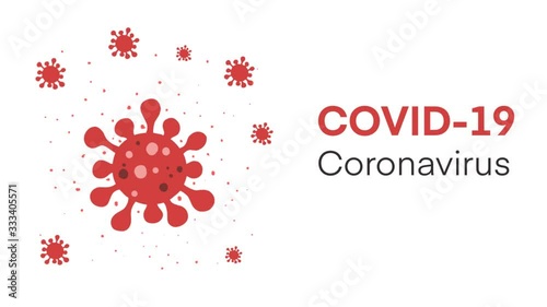 Covid-19 ir coronavirus spreading animation.