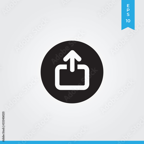 Upload vector icon, simple sign for web site and mobile app.