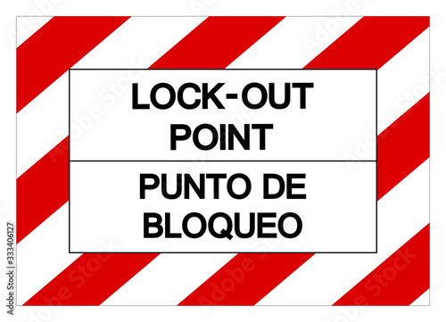 Lock Out Point Point De Verrouillage Symbol Sign, Vector Illustration, Isolate On White Background Label .EPS10 © ยงยุทธ จันทะบุตร