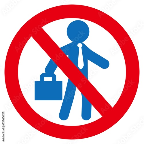 Pictogram representing going-out restriction