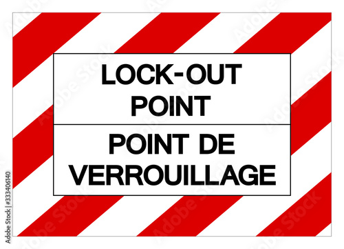 Lock Out Point Point De Verrouillage Symbol Sign, Vector Illustration, Isolate On White Background Label .EPS10 © ยงยุทธ จันทะบุตร