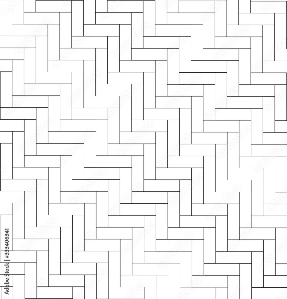 Geometric texture, repeating linear abstract pattern Thin black line vector pattern.Diagonally laid bricks Scandinavian style brick background for kitchen splash back Herringbone pattern.
