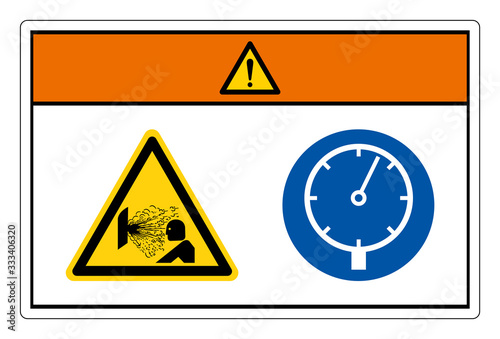 Warning Pressurized Device Symbol Sign, Vector Illustration, Isolate On White Background Label. EPS10