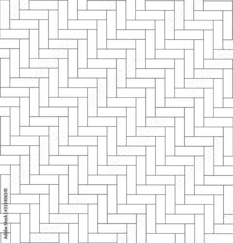 Geometric texture, repeating linear abstract pattern Thin black line vector pattern.Diagonally laid bricks Scandinavian style brick background for kitchen splash back Herringbone pattern.