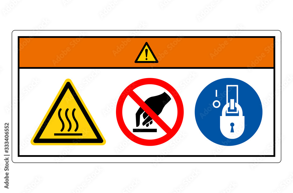 Warning Hot Surface Symbol Sign, Vector Illustration, Isolate On White ...