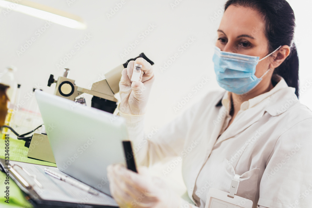 Doctor holding vaccine. It use for prevention,immunization.