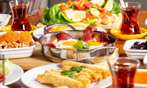 Turkish Breakfast stock photo