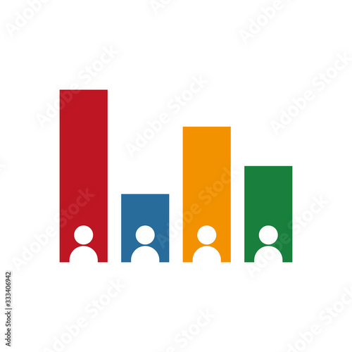 Exit polling icon. Simple vector illustration