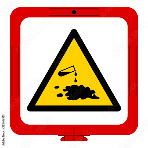 Beware Chemical Spill Symbol Sign ,Vector Illustration, Isolate On White Background Label .EPS10