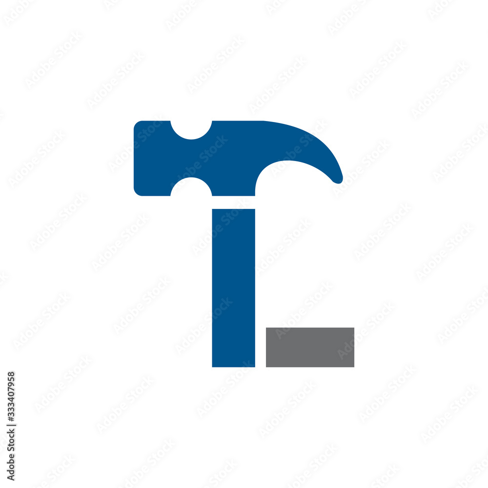 Letter L Hammer Building Services, Repair, Renovation and Construction Logo Design Letter L Hammer Building Services, Repair, Renovation and Construction Logo Design