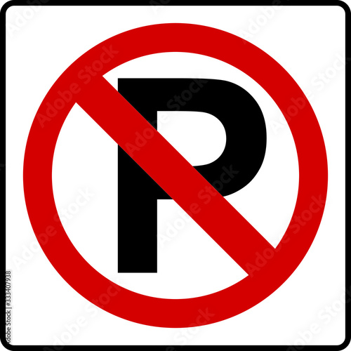 Parking symbol and No parking sign.Parking and No parking sign