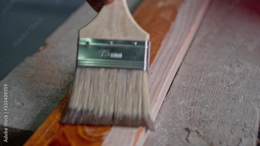 Wood processing with oak stain Wood processing with oak stain