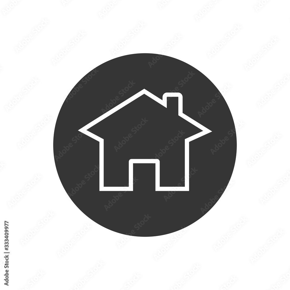 Home line icon in flat style. Vector illustration Home line icon in flat style. Vector illustration