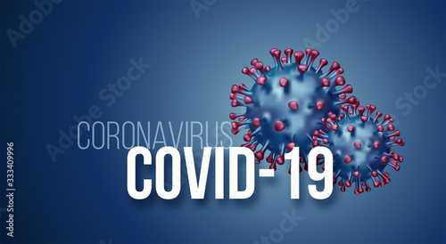 Coronavirus 2019-nCov novel coronavirus concept background. Realistic Vector illustration