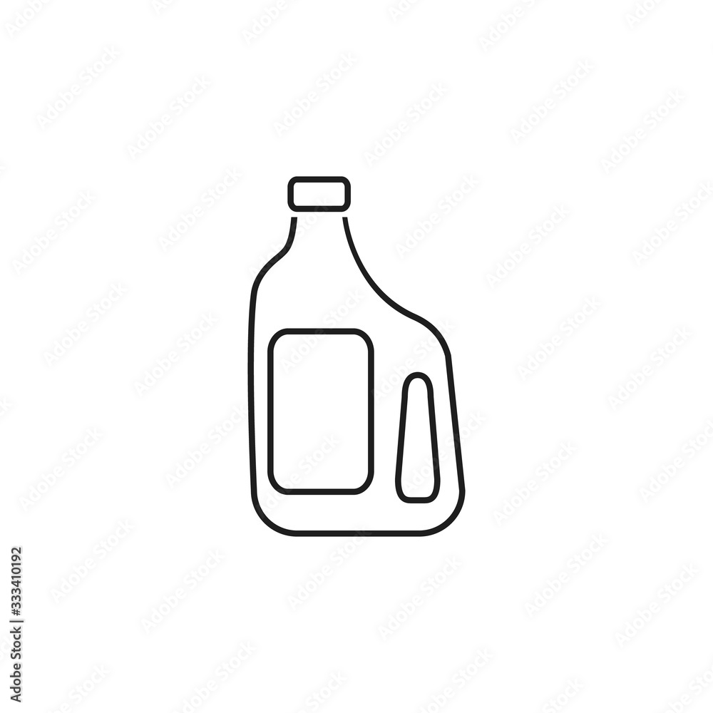 Line icon of plastic bottle of liquid laundry detergent. Vector Line icon of plastic bottle of liquid laundry detergent. Vector