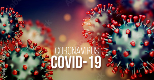 Coronavirus 2019-nCov novel coronavirus concept background. Realistic Vector illustration