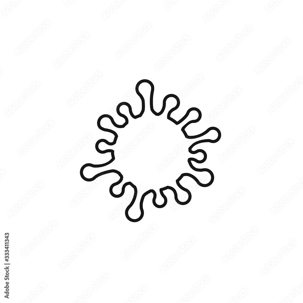 Virus, microbe, bacterium line bicon isolated on white. Vector line icon Virus, microbe, bacterium line bicon isolated on white. Vector line icon