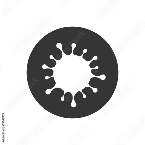 Virus, microbe, bacterium icon isolated on white. Vector