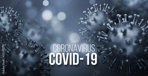 Coronavirus 2019-nCov novel coronavirus concept background. Realistic Vector illustration
