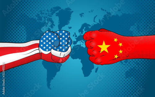 USA-China relations. USA versus China