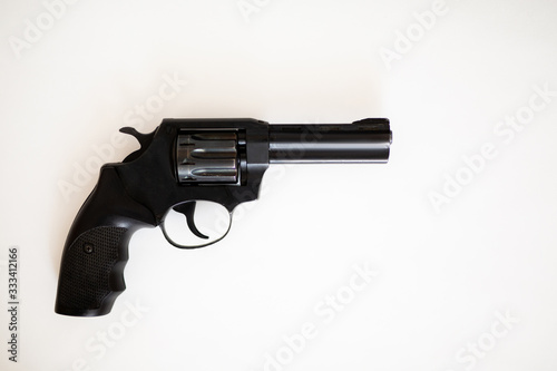  black gun on a white background